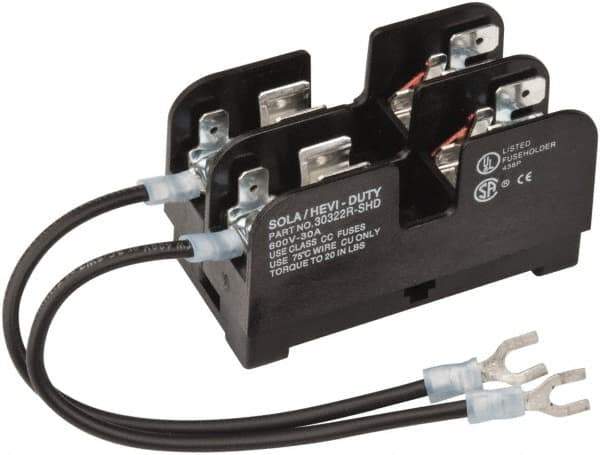 Sola/Hevi-Duty - 250 VAC, 15 Amp, Fuse Block - Industrial Tool & Supply