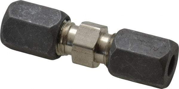 Made in USA - 1/4" OD, Grade 316Stainless Steel Union - -75 to 750°F, 1/2" Hex, Comp x Comp Ends - Industrial Tool & Supply