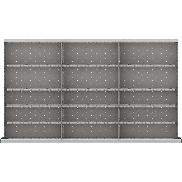 LISTA - 15-Compartment Drawer Divider Layout for 3.15" High Drawers - Industrial Tool & Supply