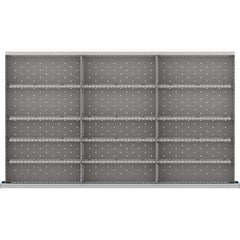 LISTA - 15-Compartment Drawer Divider Layout for 3.15" High Drawers - Industrial Tool & Supply