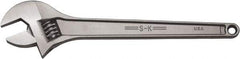 SK - 2-1/4" Jaw Capacity, 18" Standard Adjustable Wrench - Stainless Steel, Chrome Finish, 18" OAL - Industrial Tool & Supply