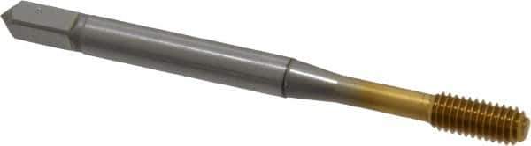 OSG - M4x0.70 Metric Coarse D6 Thread Limit Bottoming Thread Forming Tap - Cobalt, TiN Finish, 2-1/8" OAL, 3/4" Thread Length, Right Hand Thread, Series HY-PRO NRT - Exact Industrial Supply