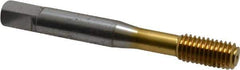 OSG - M8x1.25 Metric Coarse D5 Thread Limit Bottoming Thread Forming Tap - Cobalt, TiN Finish, 2-23/32" OAL, 1-1/8" Thread Length, Right Hand Thread, Series HY-PRO NRT - Exact Industrial Supply
