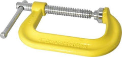 Gibraltar - Regular-Duty 4" Max Opening, 3-1/4" Throat Depth, Forged Steel Standard C-Clamp - 6,200 Lb Capacity, 0" Min Opening, Deep Throat - Industrial Tool & Supply