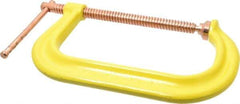 Gibraltar - Regular-Duty 8" Max Opening, 3-1/4" Throat Depth, Forged Steel Standard C-Clamp - 6,900 Lb Capacity, 0" Min Opening, Deep Throat, Copper Plated Screw - Industrial Tool & Supply