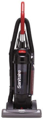 Sanitaire - Single Motor Bagless Heavy-Duty Upright Vacuum Cleaner - 15" Cleaning Width, 10" Amps, Comfort Hand Grip, Black - Industrial Tool & Supply