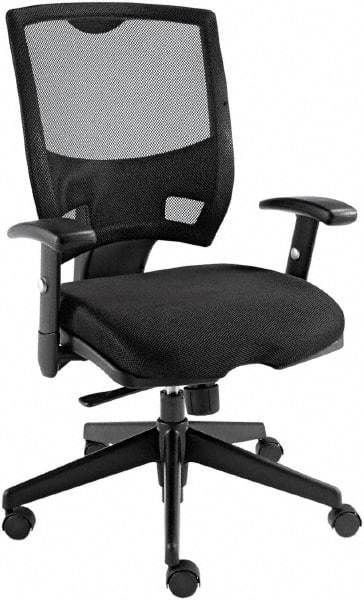 ALERA - 28-3/4" High Office/Managerial/Executive Chair - 18" Wide x 18" Deep, Mesh Seat, Black - Industrial Tool & Supply