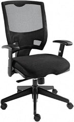 ALERA - 28-3/4" High Office/Managerial/Executive Chair - 18" Wide x 18" Deep, Mesh Seat, Black - Industrial Tool & Supply