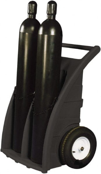 Enpac - Gas Cylinder Carts, Racks, Stands & Holders Type: Dual Cylinder Dolly Fits Cylinder Diameter: 13 (Inch) - Industrial Tool & Supply