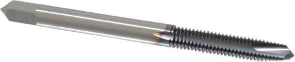 OSG - #10-32 UNF, 3 Flute, TiCN Finish, Powdered Metal Spiral Point Tap - Plug Chamfer, Right Hand Thread, 2-3/8" OAL, 7/8" Thread Length, 0.194" Shank Diam, 2B Class of Fit, Series 312TI - Exact Industrial Supply