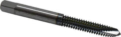 OSG - 1/4-20 UNC, 3 Flute, TiCN Finish, Powdered Metal Spiral Point Tap - Plug Chamfer, Right Hand Thread, 2-1/2" OAL, 1" Thread Length, 0.255" Shank Diam, 2B Class of Fit, Series 312TI - Exact Industrial Supply