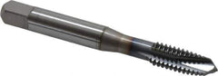 OSG - 5/16-18 UNC, 3 Flute, TiCN Finish, Powdered Metal Spiral Point Tap - Plug Chamfer, Right Hand Thread, 2-23/32" OAL, 1-1/8" Thread Length, 0.318" Shank Diam, 2B Class of Fit, Series 312TI - Exact Industrial Supply