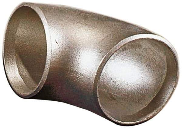 Merit Brass - 1-1/4" Grade 304L Stainless Steel Pipe 90° Short Radius Elbow - Butt Weld x Butt Weld End Connections - Industrial Tool & Supply