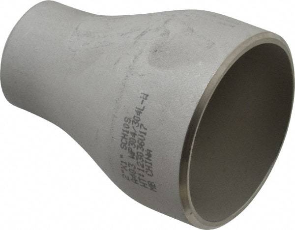 Merit Brass - 2 x 1" Grade 304L Stainless Steel Pipe Concentric Reducer - Butt Weld x Butt Weld End Connections - Industrial Tool & Supply