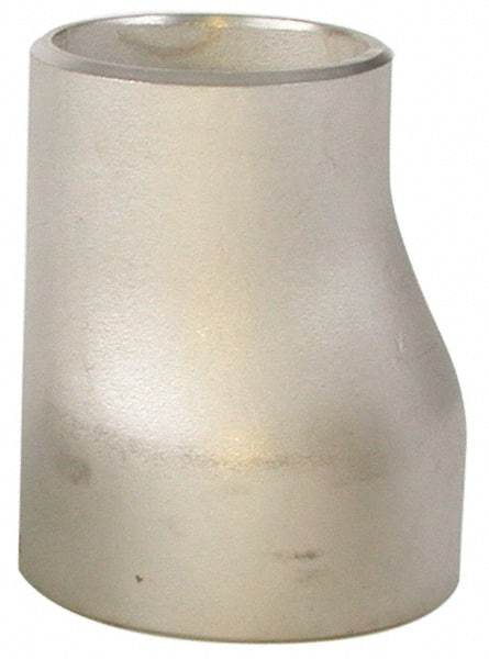 Merit Brass - 2 x 1-1/2" Grade 304L Stainless Steel Pipe Eccentric Reducer - Butt Weld x Butt Weld End Connections - Industrial Tool & Supply