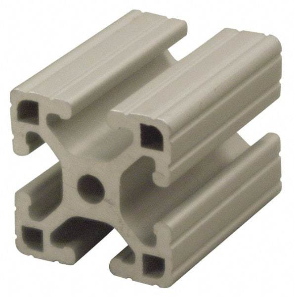 80/20 Inc. - 97 Inches Long x 1-1/2 Inches Wide x 1-1/2 Inches High, T Slotted Aluminum Extrusion - 0.8986 Square Inches, Clear Anodized Finish - Industrial Tool & Supply