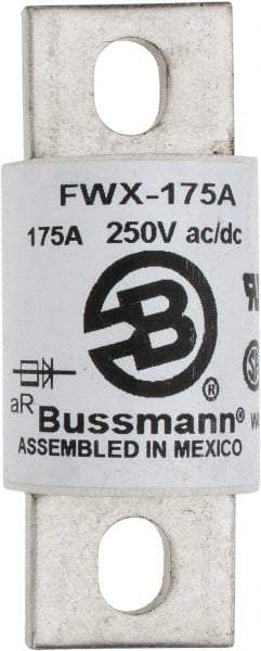 Cooper Bussmann - 250 VAC/VDC, 175 Amp, Fast-Acting Semiconductor/High Speed Fuse - Stud Mount Mount, 3-1/8" OAL, 200 (RMS), 50 at DC kA Rating, 1-7/32" Diam - Industrial Tool & Supply