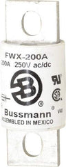 Cooper Bussmann - 250 VAC/VDC, 200 Amp, Fast-Acting Semiconductor/High Speed Fuse - Stud Mount Mount, 3-1/8" OAL, 200 (RMS), 50 at DC kA Rating, 1-7/32" Diam - Industrial Tool & Supply