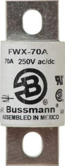 Cooper Bussmann - 250 VAC/VDC, 70 Amp, Fast-Acting Semiconductor/High Speed Fuse - Stud Mount Mount, 3.13" OAL, 200 (RMS), 50 at DC kA Rating, 1.22" Diam - Industrial Tool & Supply