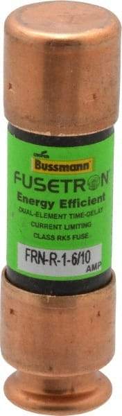 Cooper Bussmann - 125 VDC, 250 VAC, 1.6 Amp, Time Delay General Purpose Fuse - Fuse Holder Mount, 50.8mm OAL, 20 at DC, 200 (RMS) kA Rating, 9/16" Diam - Industrial Tool & Supply