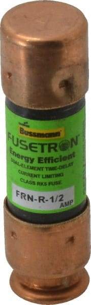Cooper Bussmann - 125 VDC, 250 VAC, 0.5 Amp, Time Delay General Purpose Fuse - Fuse Holder Mount, 50.8mm OAL, 20 at DC, 200 (RMS) kA Rating, 9/16" Diam - Industrial Tool & Supply