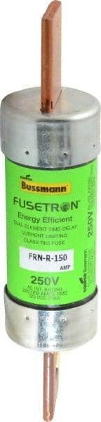 Cooper Bussmann - 125 VDC, 250 VAC, 150 Amp, Time Delay General Purpose Fuse - Bolt-on Mount, 7-1/8" OAL, 20 at DC, 200 (RMS) kA Rating, 1-9/16" Diam - Industrial Tool & Supply