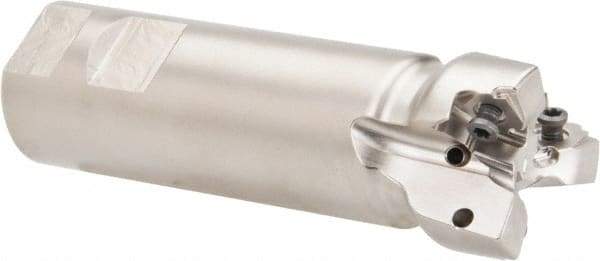 Seco - 1-1/2" Cut Diam, 0.295" Max Depth of Cut, 1-1/4" Shank Diam, 4-1/2" OAL, Indexable Square Shoulder End Mill - XNEX 0806.. Inserts, Weldon Shank, 90° Lead Angle, Through Coolant - Industrial Tool & Supply