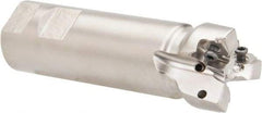 Seco - 1-1/2" Cut Diam, 0.295" Max Depth of Cut, 1-1/4" Shank Diam, 4-1/2" OAL, Indexable Square Shoulder End Mill - XNEX 0806.. Inserts, Weldon Shank, 90° Lead Angle, Through Coolant - Industrial Tool & Supply