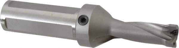 Kennametal - 2.19" Max Drill Depth, 2.5xD, 22.2mm Diam, Indexable Insert Drill - 2 Inserts, 1-1/4" Shank Diam, Straight Shank - Industrial Tool & Supply