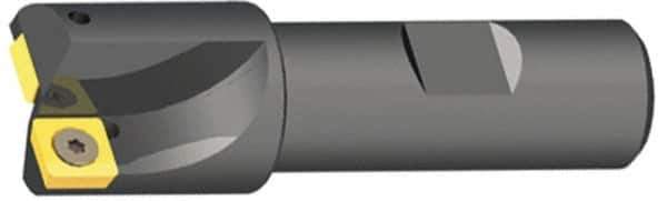 Kennametal - 1-3/8" Cut Diam, 0.47" Max Depth of Cut, 1-1/4" Shank Diam, 4.03" OAL, Indexable Square Shoulder End Mill - SPEB 422 Inserts, Cylindrical Shank, 0° Lead Angle - Industrial Tool & Supply