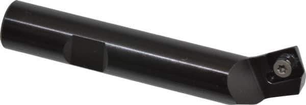 Kennametal - 60° Lead Angle, 0.981" Max Cut Diam, 0.46" Min Cut Diam, 0.136" Max Depth of Cut, Indexable Chamfer and Angle End Mill - 1 Insert, SDEB 26152 Insert Style, 3" Overall Length, Straight Shank - Industrial Tool & Supply