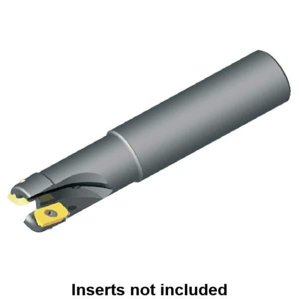 Kennametal - 2" Cut Diam, 0.49" Max Depth of Cut, 1" Shank Diam, 102.36mm OAL, Indexable Square Shoulder End Mill - LF.W 3.53.. Inserts, Weldon Shank, 0° Lead Angle, Series RPF - Industrial Tool & Supply