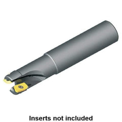 Kennametal - 2" Cut Diam, 0.49" Max Depth of Cut, 1" Shank Diam, 102.36mm OAL, Indexable Square Shoulder End Mill - LF.W 3.53.. Inserts, Weldon Shank, 0° Lead Angle, Series RPF - Industrial Tool & Supply