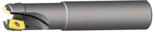 Kennametal - 1-1/4" Cut Diam, 0.404" Max Depth of Cut, 1-1/4" Shank Diam, 8" OAL, Indexable Square Shoulder End Mill - LFEW 252... Inserts, Cylindrical Shank, 0° Lead Angle - Industrial Tool & Supply