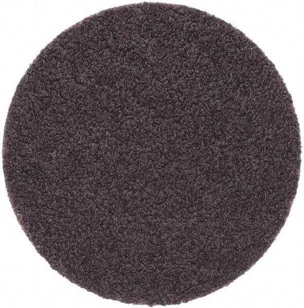 Norton - 2" Diam, 50 Grit Aluminum Oxide Adhesive PSA Disc - Coarse Grade, Brown, X Weighted Backing, Flexible - Industrial Tool & Supply