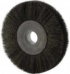 Weiler - 12" OD, 2" Arbor Hole, Crimped Steel Wheel Brush - 2" Face Width, 2-7/8" Trim Length, 0.014" Filament Diam, 3,000 RPM - Industrial Tool & Supply