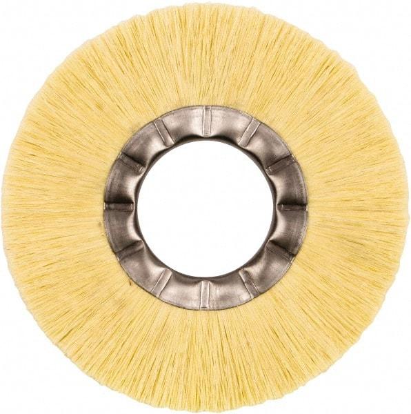 Weiler - 6" OD, 2" Arbor Hole, Natural Fiber Wheel Brush - 5/8" Face Width, 1-1/2" Trim Length, 6,000 RPM - Industrial Tool & Supply