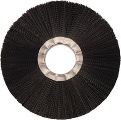 Weiler - 8" OD, 2" Arbor Hole, Nylon Wheel Brush - 3/4" Face Width, 2-1/2" Trim Length, 0.02" Filament Diam, 5,000 RPM - Industrial Tool & Supply