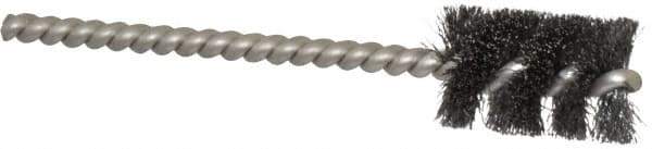 Weiler - 5/8" Diam Helical Steel Tube Brush - 0.005" Filament Diam, 1" Brush Length, 3-1/2" OAL, 3/16" Diam Stainless Steel Shank - Industrial Tool & Supply