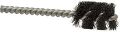 Weiler - 3/4" Diam Helical Steel Tube Brush - 0.006" Filament Diam, 1" Brush Length, 3-1/2" OAL, 7/32" Diam Stainless Steel Shank - Industrial Tool & Supply