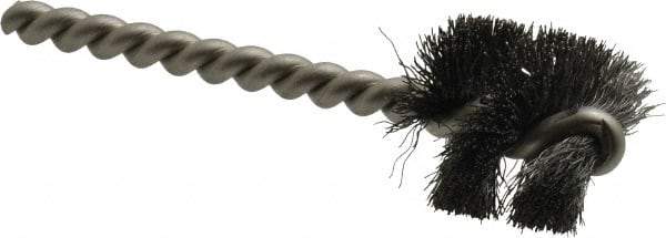 Weiler - 1" Diam Helical Steel Tube Brush - 0.008" Filament Diam, 1" Brush Length, 3-1/2" OAL, 1/4" Diam Stainless Steel Shank - Industrial Tool & Supply