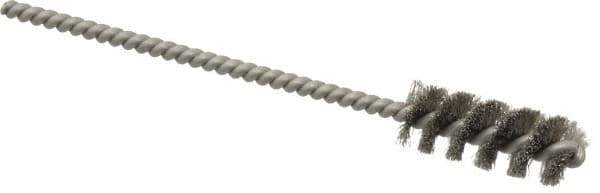 Weiler - 3/8" Diam Helical Stainless Steel Tube Brush - 0.004" Filament Diam, 1" Brush Length, 3-1/2" OAL, 1/8" Diam Stainless Steel Shank - Industrial Tool & Supply