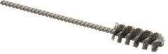 Weiler - 3/8" Diam Helical Stainless Steel Tube Brush - 0.004" Filament Diam, 1" Brush Length, 3-1/2" OAL, 1/8" Diam Stainless Steel Shank - Industrial Tool & Supply