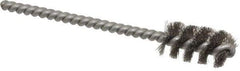 Weiler - 1/2" Diam Helical Stainless Steel Tube Brush - 0.005" Filament Diam, 1" Brush Length, 3-1/2" OAL, 3/16" Diam Stainless Steel Shank - Industrial Tool & Supply