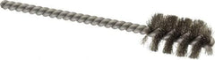 Weiler - 5/8" Diam Helical Stainless Steel Tube Brush - 0.005" Filament Diam, 1" Brush Length, 3-1/2" OAL, 3/16" Diam Stainless Steel Shank - Industrial Tool & Supply