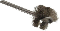 Weiler - 1-1/4" Diam Helical Stainless Steel Tube Brush - 0.008" Filament Diam, 1" Brush Length, 3-1/2" OAL, 1/4" Diam Stainless Steel Shank - Industrial Tool & Supply