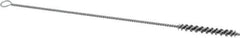 Weiler - 1-1/2" Long x 3/16" Diam Steel Hand Tube Brush - Single Spiral, 7" OAL, 0.005" Wire Diam, 3/32" Shank Diam - Industrial Tool & Supply