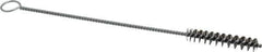 Weiler - 2" Long x 3/8" Diam Steel Hand Tube Brush - Single Spiral, 8" OAL, 0.004" Wire Diam, 1/8" Shank Diam - Industrial Tool & Supply
