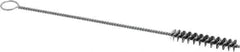 Weiler - 2" Long x 3/8" Diam Steel Hand Tube Brush - Single Spiral, 8" OAL, 0.006" Wire Diam, 1/8" Shank Diam - Industrial Tool & Supply