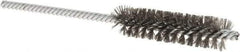 Weiler - 1/2" Diam Helical Steel Tube Brush - Double Spiral, 0.004" Filament Diam, 2" Brush Length, 5" OAL, 5/32" Diam Shank - Industrial Tool & Supply